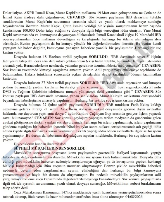 Can Bursalı’nın ifadesi ortaya çıktı: Kumpas paylaşımlarına kastım yok savunması-3