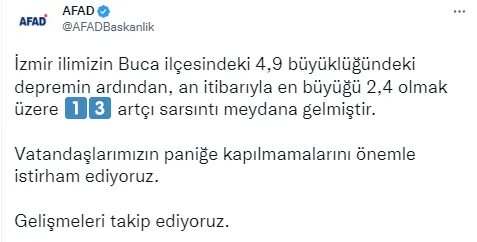 Son dakika: İzmir'de 4.9 büyüklüğünde deprem! Bakan Soylu, AFAD ve İzmir Valisi Köşger'den peş peşe açıklamalar | İşte son depremler...-7
