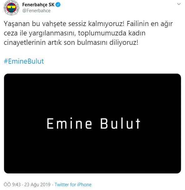 Emine Bulut olayına Süper Lig takımları sessiz kalmadı 'Alışmayacağız, susmayacağız'-4