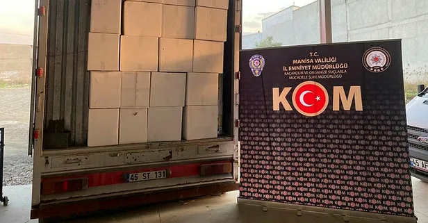 Manisa'da 6 milyon 400 bin makaron ele geçirildi