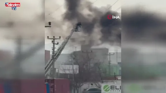 Ankara Sincan'da imalat atölyesinde yangın çıktı