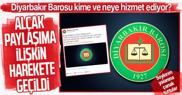 Diyarbakır Cumhuriyet Başsavcılığı, Diyarbakır Barosu'nun alçak 'soykırım' bildirisine soruşturma başlattı