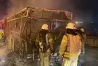 Basın Ekspres yolunda İETT otobüsü alev alev yandı!