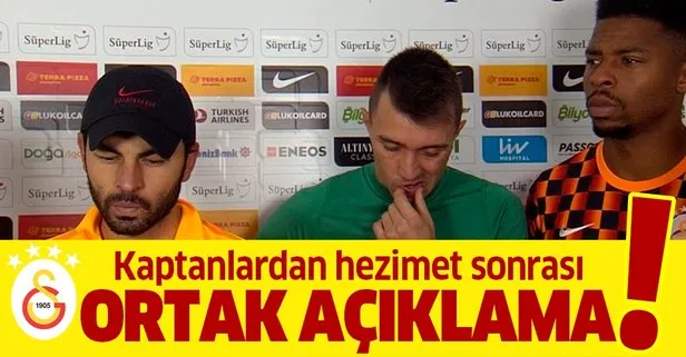 Galatasaray’ın kaptanları taraftardan özür diledi! Sorumluluğu üstümüze alıyoruz