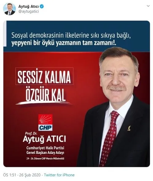 CHP Genel Başkanlığına adaylığını açıklayan Aytuğ Atıcı'dan Kemal Kılıçdaroğlu'na zehir zemberek sözler!-1