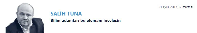 "Bilim adamları bu elemanı incelesin"-1