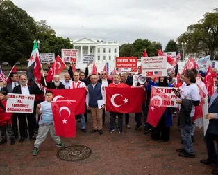 Türklerden Beyaz Saray önünde Barış Pınarı Harekatı’na destek gösterisi