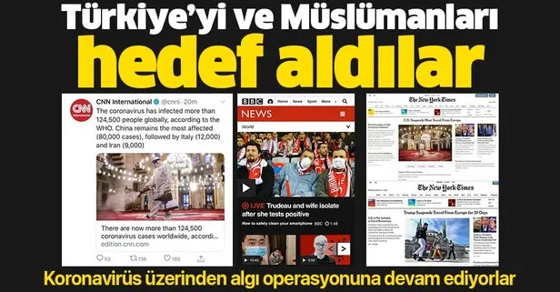 Batı medyasının koronavirüs üzerinden operasyonu sürüyor! Yine Türkiye’yi ve müslümanları hedef aldılar