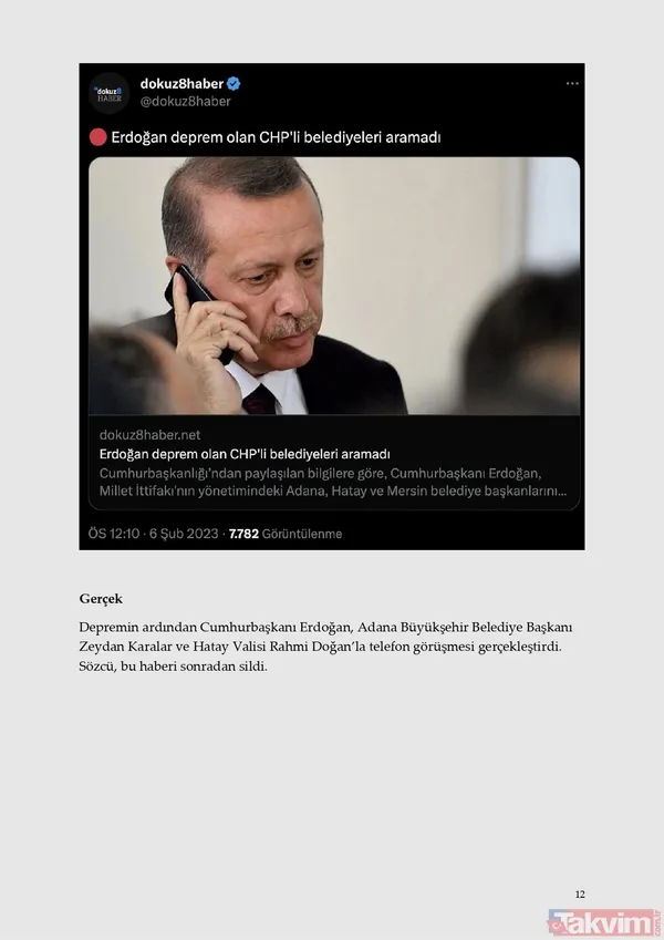 Felaket tellalları! Sosyal medyada paylaşılan yalanlar ve gerçekler - 19