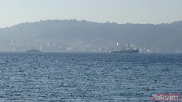 Rus askeri römorkörü ile anti-sabotaj botu Çanakkale Boğazı'ndan geçti - 9