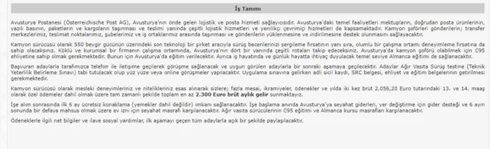 İŞKUR üzerinden aylık 75.329 TL'ye Avusturya yurt dışı işçi alımı başladı! İşte başvuru şartları ve alım yapılacak kadrolar!-5