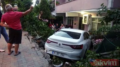 SON DAKİKA: İstanbul Avcılar’da otomobil bahçeye girdi: Dede ve torun 5 dakikayla kurtuldu! Dehşet anları kamerada