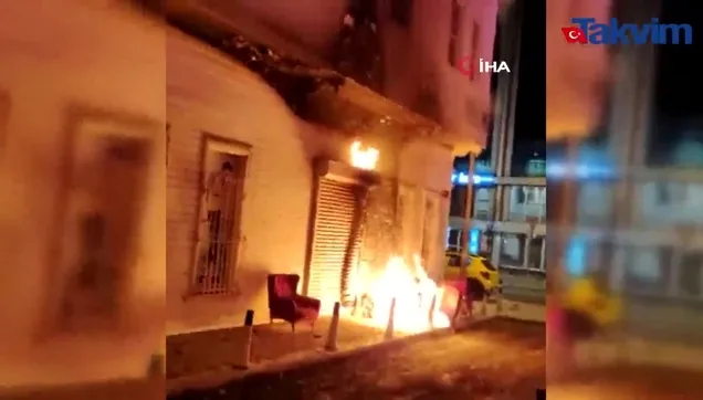 Bakırköy’de 3 katlı mağazada yangın paniği