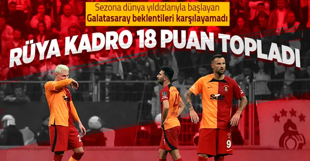 Çöp kadro 17 puan rüya kadro 18 puan! Sezona dünya yıldızları ile başlayan Galatasaray beklentileri karşılayamadı