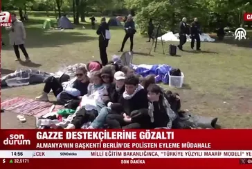Almanya’da Gazze destekçilerine gözaltı!