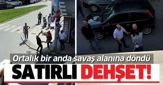 Ortalık bir anda savaş alanına döndü! Satırlı dehşet