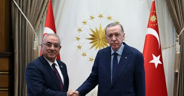 Başkan Recep Tayyip Erdoğan, DSP Genel Başkanı Aksakal’ı ve BBP Genel Başkanı Mustafa Destici’yi kabul etti
