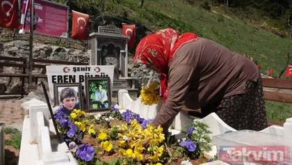 Şehit Eren Bülbül’ün annesinden yürek yakan sözler: Harçlığı olmadığı için bana çiçek alıp getiremezdi ormandan toplardı