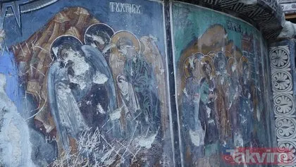 1600 yıllık dünyaca ünlü tarihe esere büyük saygısızlık! Sümela Manastırı’nda fresklere kazınan isimler silinecek