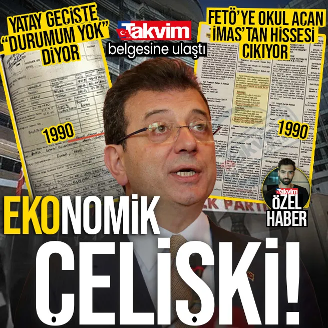 Yatay geçişte durumum yok diyen İmamoğlunun o dönem İMAŞtan yüklü hissesi çıktı: TAKVİM belgesine ulaştı