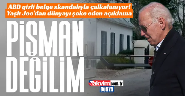 ABD Başkanı Biden'dan dünyayı şoke eden "gizli belge" açıklaması: "Pişman değilim"