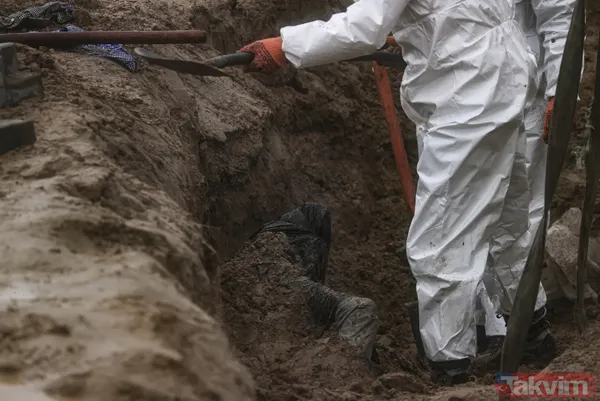 Ceset war! Buça'da dehşete düşüren görüntüler! Toplu mezarlar... - 21