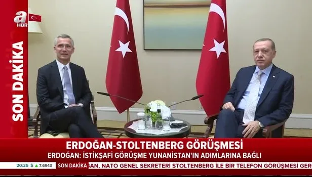 Başkan Erdoğan NATO Genel Sekreteri ile görüştü: İstikşafi görüşme Yunanistan'ın adımlarına bağlı