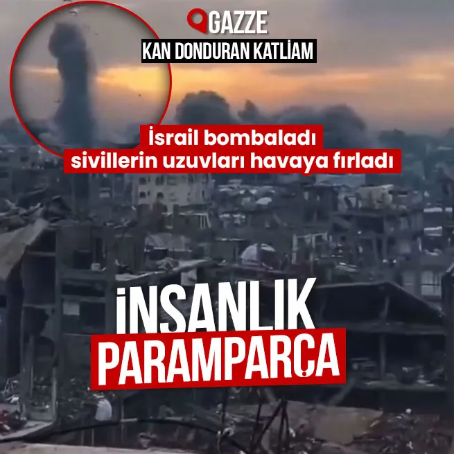 Gazze’de kan donduran katliam! İsrail bombaladı sivillerin uzuvları havaya fırladı