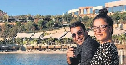 Emre Karayel ile Gizem Demirci, balayı için Bodrum'un yolunu tuttu