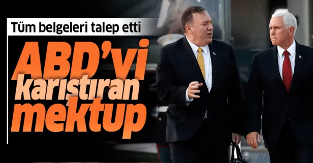 ABD'yi karıştıran mektup! Tüm belgeleri talep etti