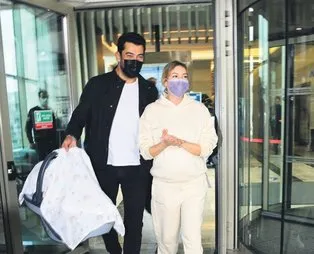 Kenan İmirzalıoğlu ile Sinem Kobal'ın yeni doğan kızları Lalin için evlerine çiçek yağdı