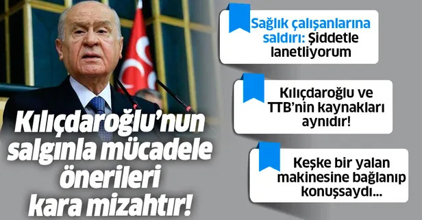 Son dakika: MHP lideri Bahçeli'den Kılıçdaroğlu'na koronavirüs eleştirisi: Onun salgınla mücadele önerileri kara mizahtır