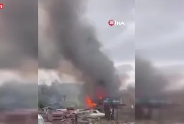 Başkentte yangın: Varil patlaması korkuttu