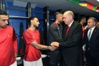 Başkan Erdoğan Hollanda maçının ardından A Milli Takımımızı soyunma odasında ziyaret etti: "Siz bizim şampiyonumuzsunuz"