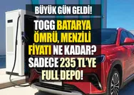 TOGG batarya fiyatı, ömrü ne kadar? T10X uzun menzili kaç km, nasıl şarj edilecek? 235 TLYE FULL DEPO! TOGG BATARYA KAPASİTESİ