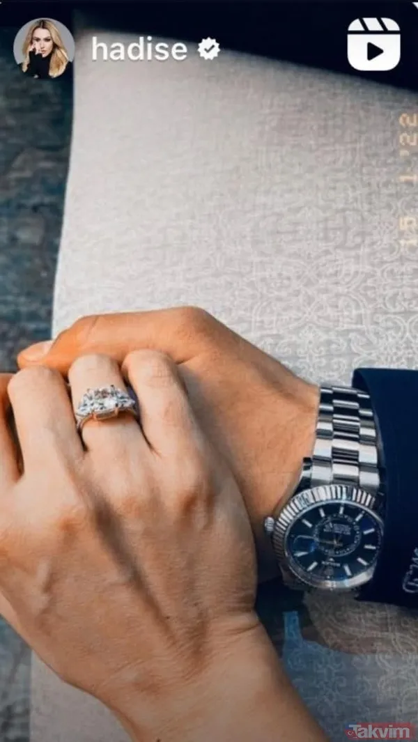 Bir evlilik 'Hadise'si! Mehmet Dinçerler yüzüğü parmağına taktı, Hadise Açıkgöz sevinçten havalara uçtu: "Evet dedim" - 9