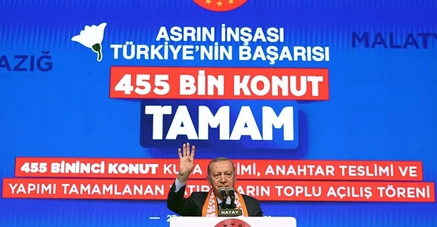 Asrın inşasında 455 bin konut tamam! Başkan Erdoğan: Deprem turistleri yok biz buradayız