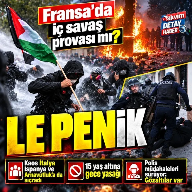 Fransada olağanüstü güvenlik önlemleri alındı! Kaos komşu ülkelere sıçradı: Gözaltılar var