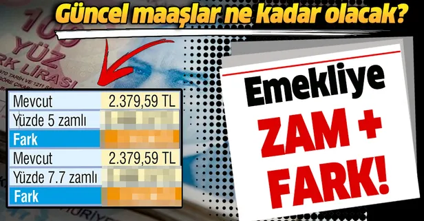 Emekliye zam+fark