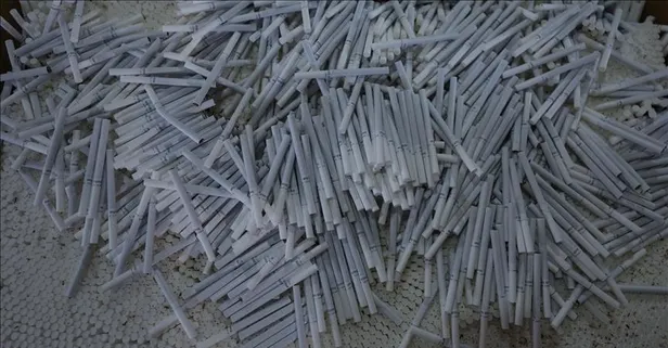 Uşak’ta 2 milyon 20 bin bandrolsüz makaron ele geçirildi