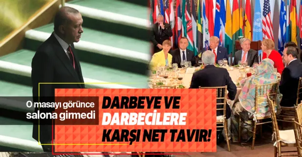 Başkan Erdoğan, Mısır’ın darbeci lideri Sisi’yi görünce salona girmedi