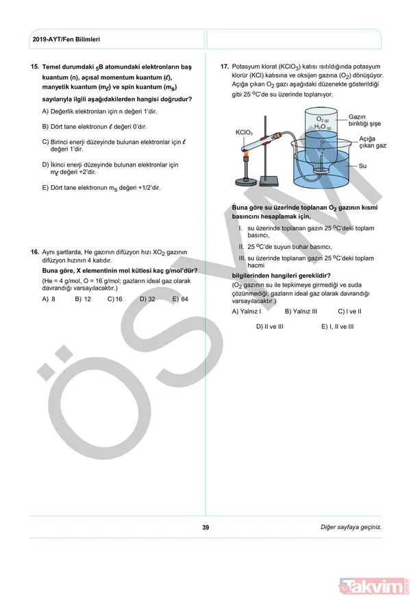 2019 YKS AYT soruları ve cevapları yayınlandı! İşte AYT soru ve cevap anahtarı... - 42