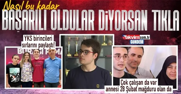 Son dakika: YKS birincileri Mustafa Özcan, Hüseyin Furkan Erdem, Emre Ekici ve Namık Emre Acar başarılarının sırrını anlattı!
