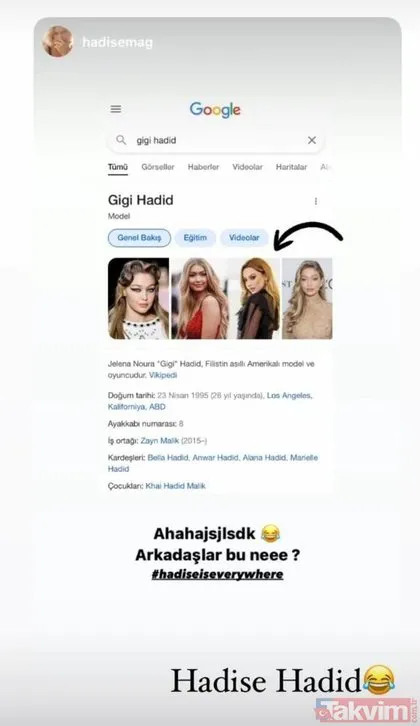Hadise ile Gigi Hadid birbirine girdi! Google’ın büyük hatası ortalığı karıştırdı sosyal medya sallandı! Kullanıcıların büyük ifşası