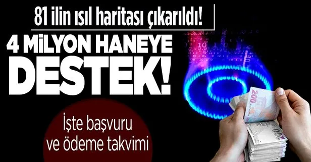 4 milyon haneye doğalgaz desteği
