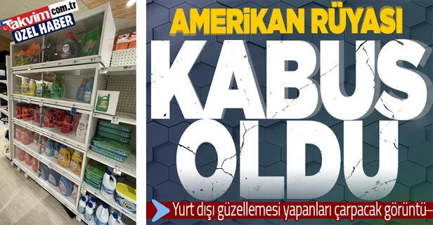 Amerikan rüyası kabusa döndü! Enflasyon zirve yaptı! Bebek maması, çamaşır deterjanları kilitli dolaptan satılmaya başlandı