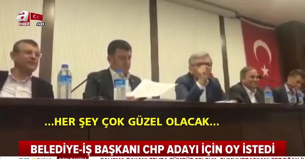 Belediye-İş Sendikası Başkanı Nihat Yurdakul CHP adayı için oy istedi