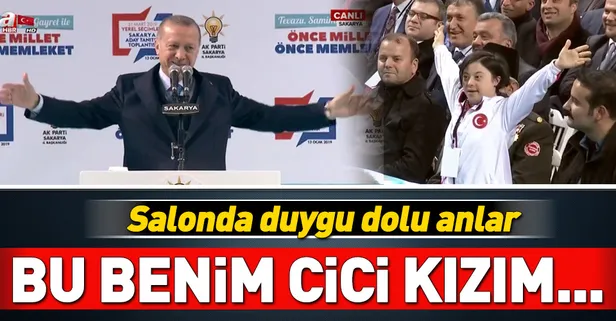 Erdoğan kollarını açtı: Bu benim cici kızım...
