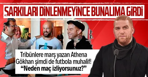 Tribünlere marş yapan CHP’li şarkıcı Gökhan Özoğuz futbola da karıştı! Neden maç izliyorsunuz?