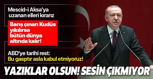 Son dakika: Başkan Erdoğan’dan ABD’nin sözde barış planına sert tepki!